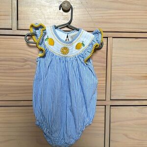 Boutique - Lil Cactus - 18-24 Lemon Bubble Romper